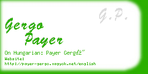 gergo payer business card